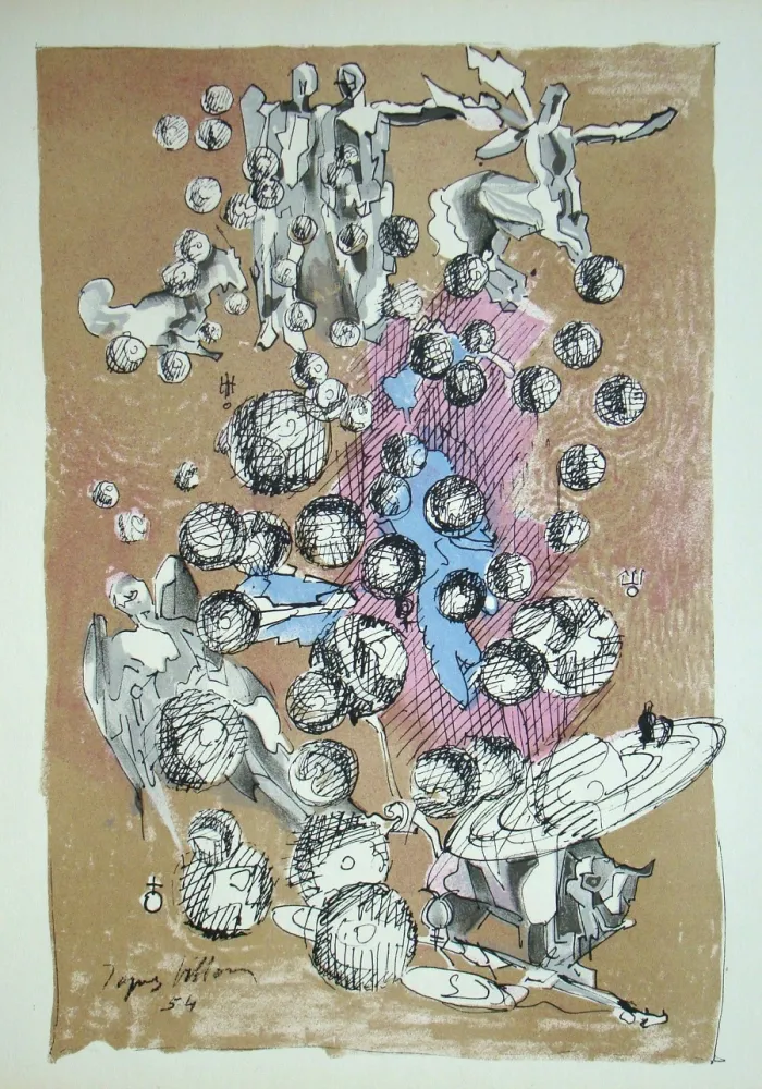 Lithografie Villon - Constellation Planétaire, 1954