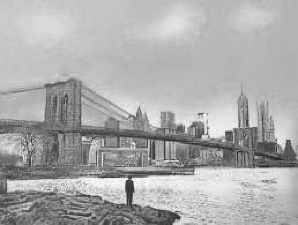 Zeefdruk Walker - The Morning After – Brooklyn Bridge – Special Edition