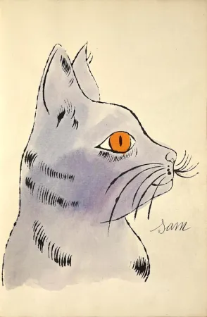 Lithografie Warhol - 25 Cats Name[d] Sam and One Blue Pussy, IV.57B