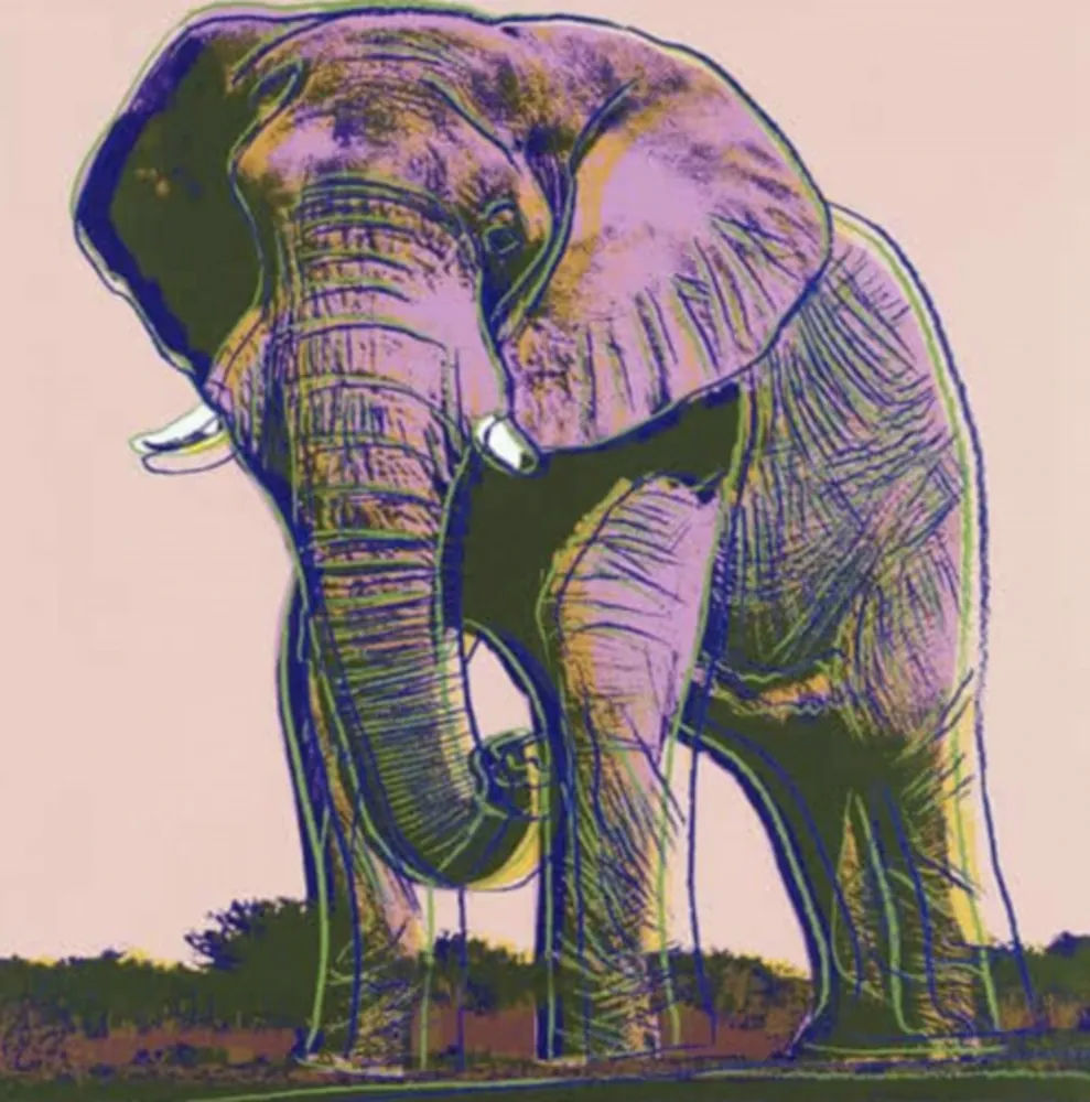 Zeefdruk Warhol - African Elephant, Endangered Species Series (FS II.293)