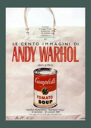 Lithografie Warhol - Andy Warhol: 'Campbell's Soup Can on a Shopping Bag' 1989 Offset-lithograph