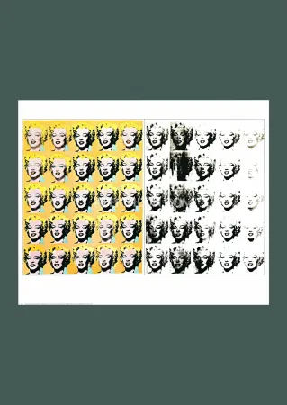 Lithografie Warhol - Andy Warhol: 'Marilyn Diptych' 1989 Offset-lithograph 