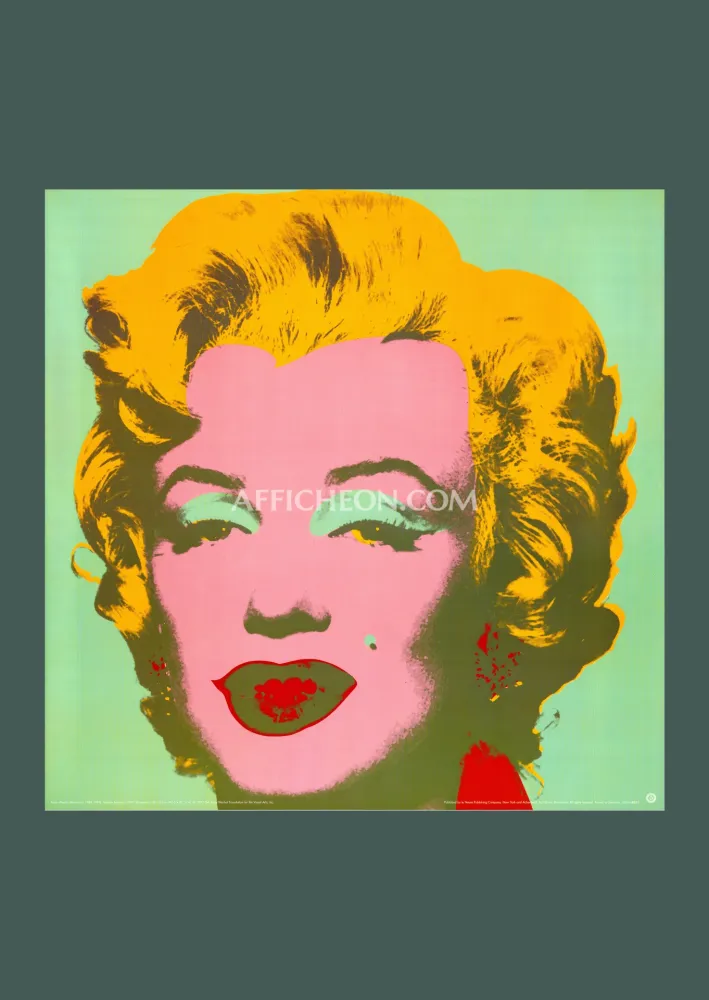 Lithografie Warhol - Andy Warhol: 'Marilyn (Green)' 1993 Offset-lithograph