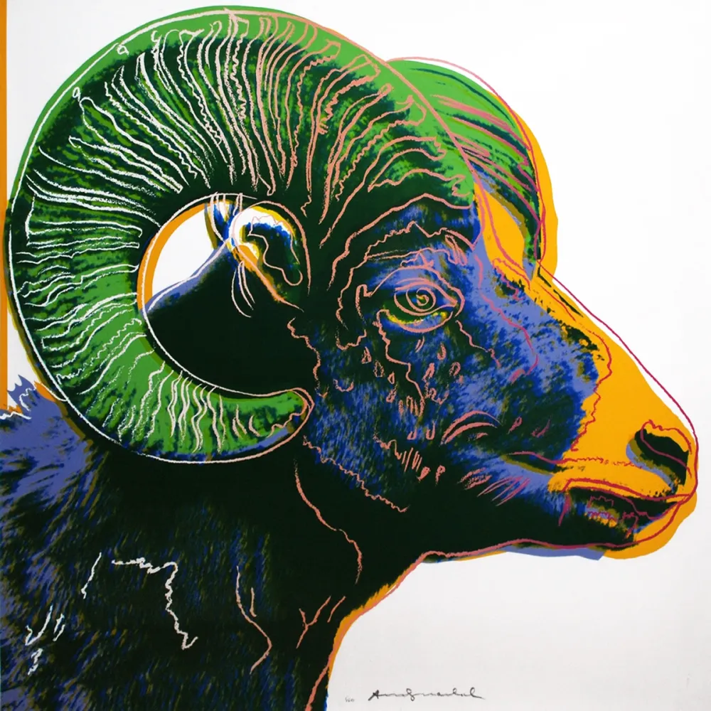 Zeefdruk Warhol - Bighorn Ram (FS II.302)