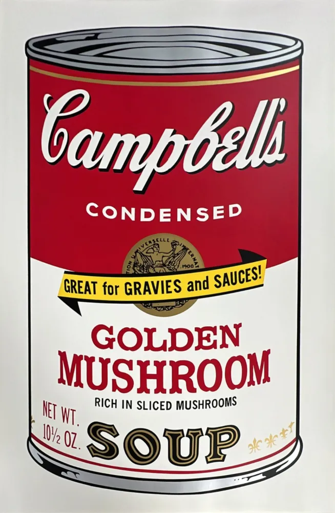 Zeefdruk Warhol - Golden Mushroom (from Campbell's Soup II)