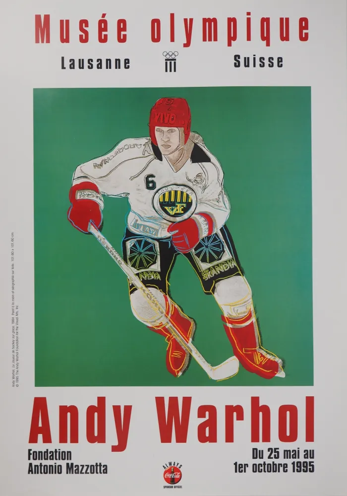 Geïllustreerd Boek Warhol - Joueur de Hockey