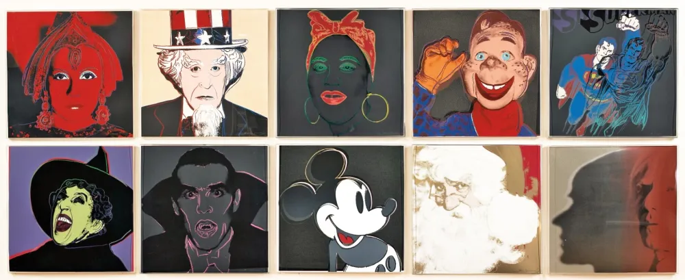 Zeefdruk Warhol - Myths Complete Portfolio