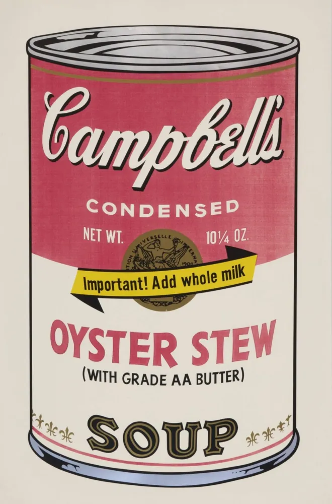 Zeefdruk Warhol - Oyster Stew (from Campbell's Soup II)