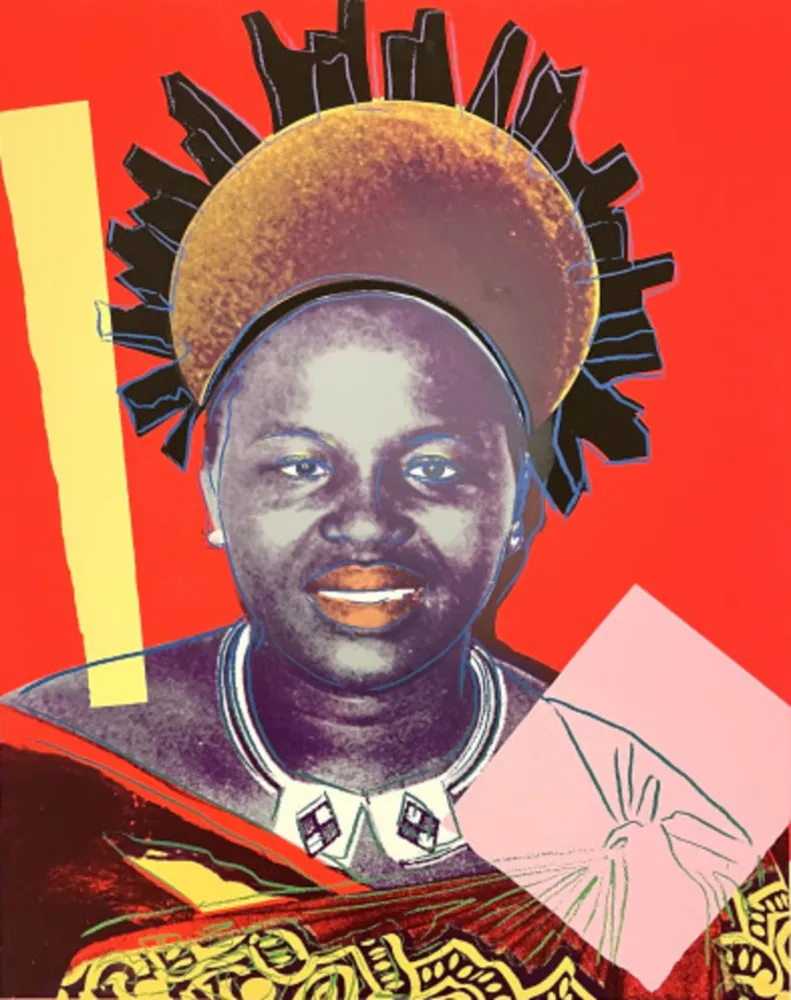 Zeefdruk Warhol - Queen Ntombi Twala of Swaziland