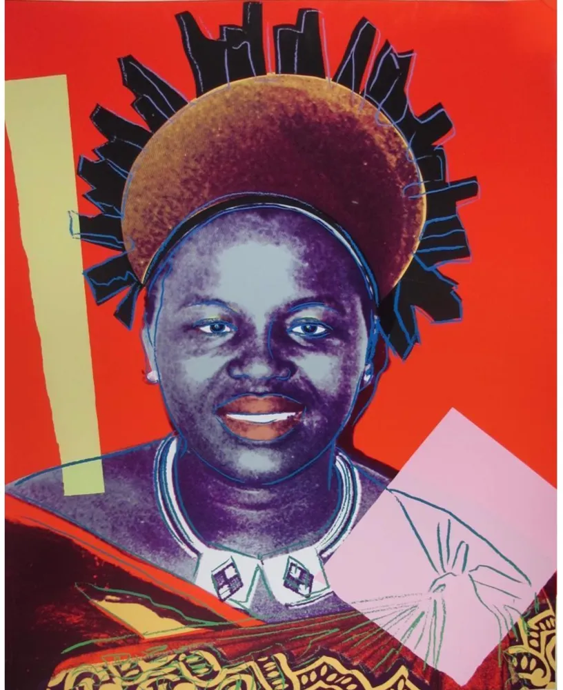 Zeefdruk Warhol - Reigning Queens: Queen Ntombi Twala of Swaziland