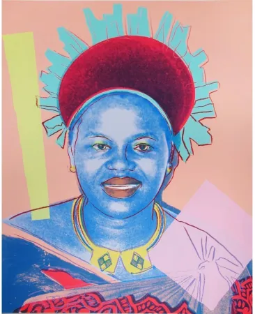 Zeefdruk Warhol - Reigning Queens: Queen Ntombi Twala of Swaziland