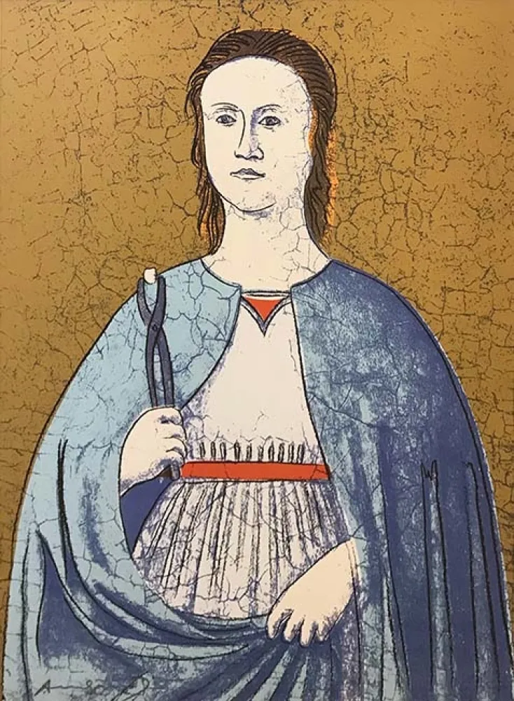 Zeefdruk Warhol - SAINT APOLLONIA FS II.332