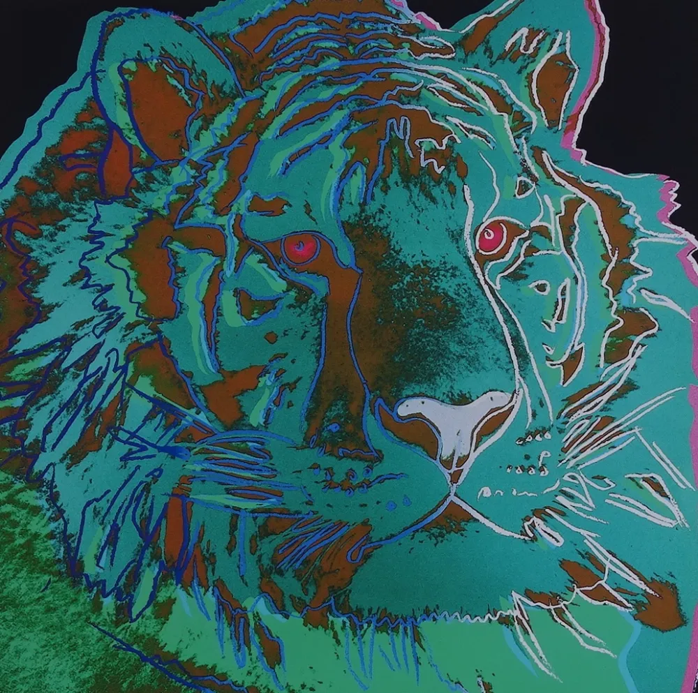 Zeefdruk Warhol - Siberian Tiger