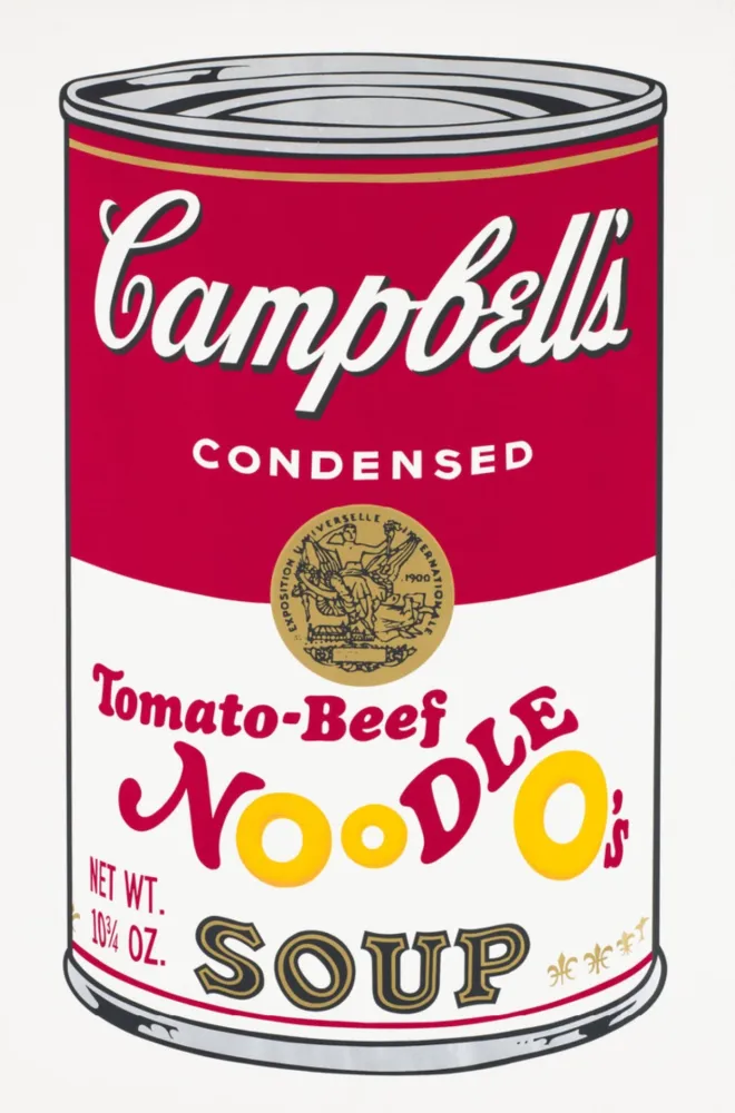 Zeefdruk Warhol - Tomato-Beef Noodle O's