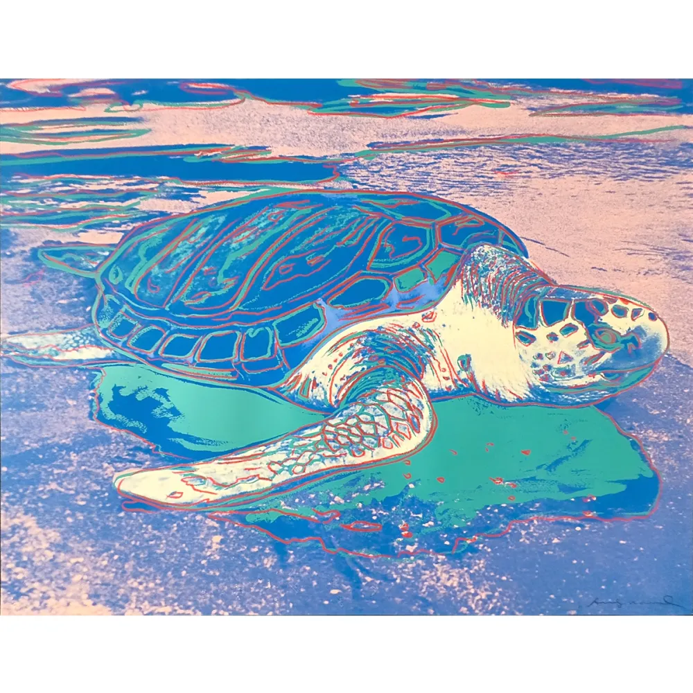 Zeefdruk Warhol - Turtle