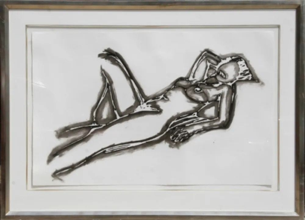 Lithografie Wesselmann - Monica Lying Down One Arm Up