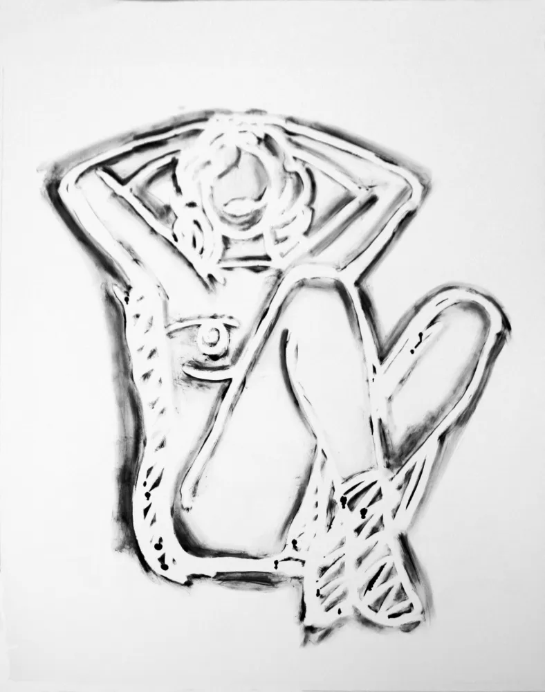 Zeefdruk Wesselmann - ROSEMARY SITTING STRAIGHT UP