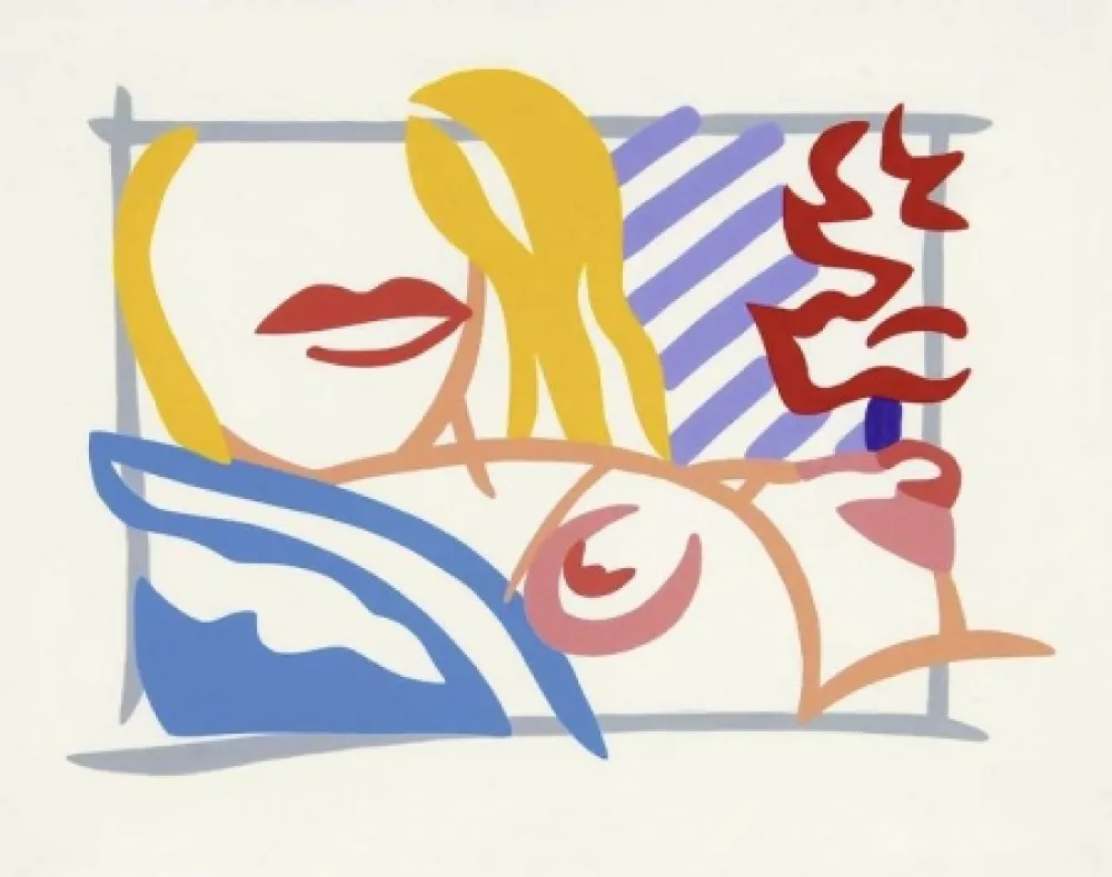Lithografie Wesselmann - Study for Bedroom Blonde with Lavender Wallpaper