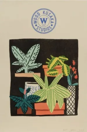 Lithografie Wood - Notepad Doodle (state II)