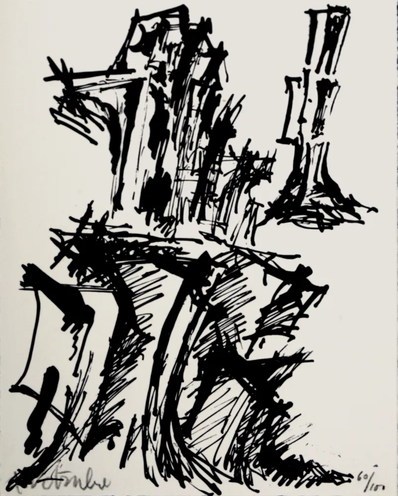 Lithografie Wotruba - Composition, 1967 - Hand-signed!