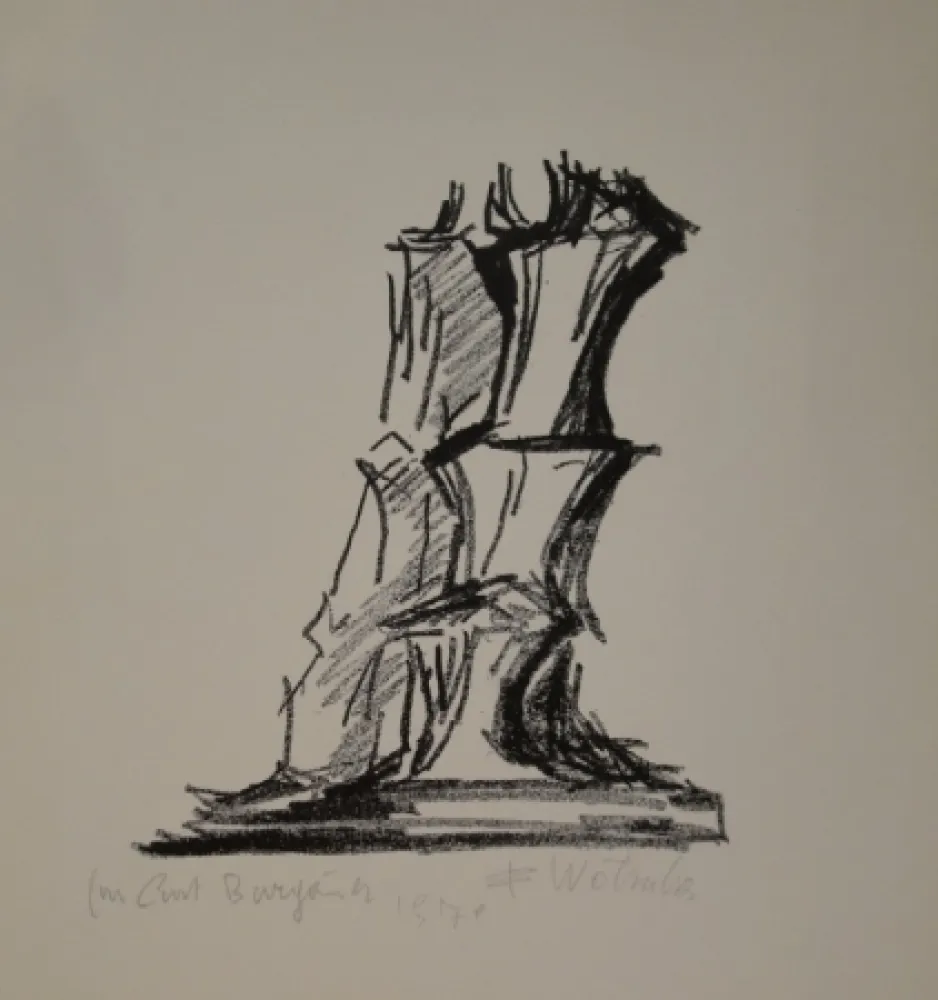 Lithografie Wotruba - Komposition