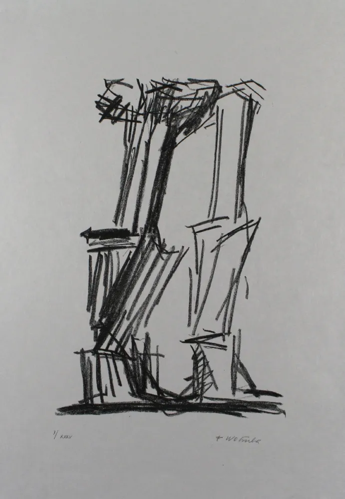 Lithografie Wotruba - Komposition