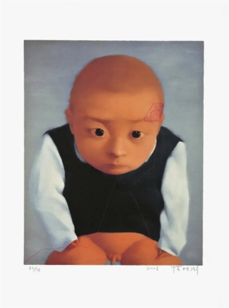 Lithografie Xiaogang - Portrait of a boy