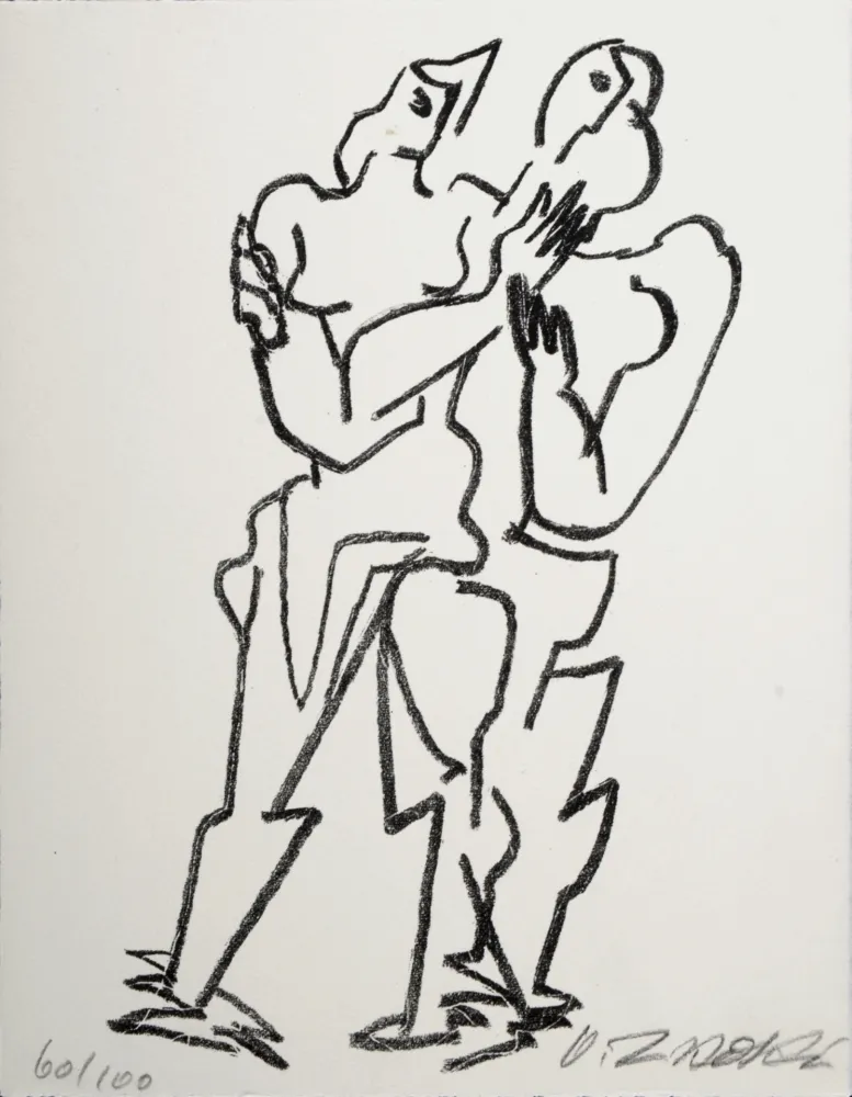 Lithografie Zadkine - Figures, 1967 - Hand-signed!