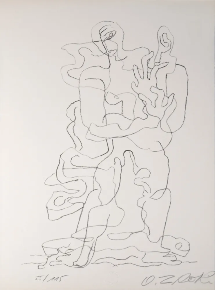 Lithografie Zadkine - Prends, 1965 - Hand-signed