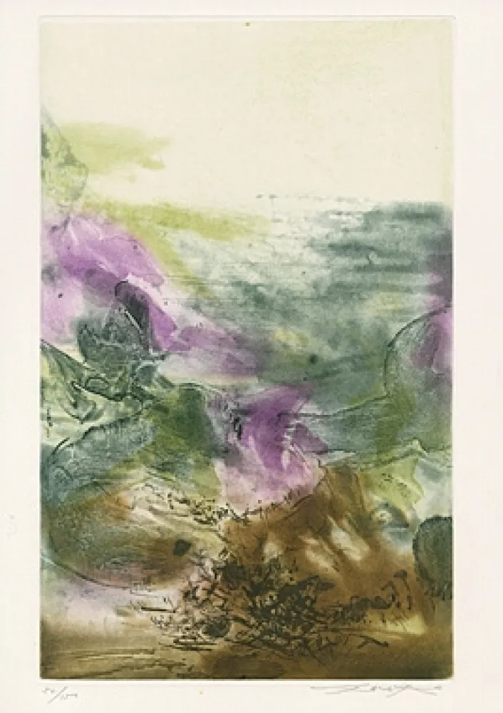 Ets En Aquatint Zao - Ohne Titel
