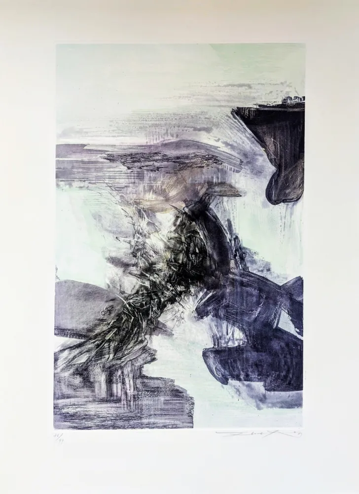 Ets En Aquatint Zao - Sans titre