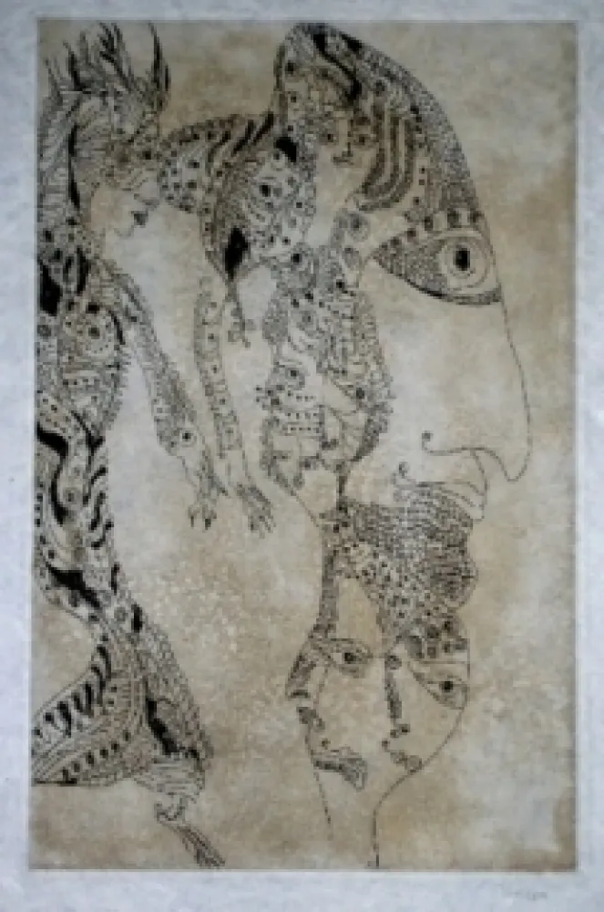 Ets En Aquatint Zurn - Oracles et spectacles