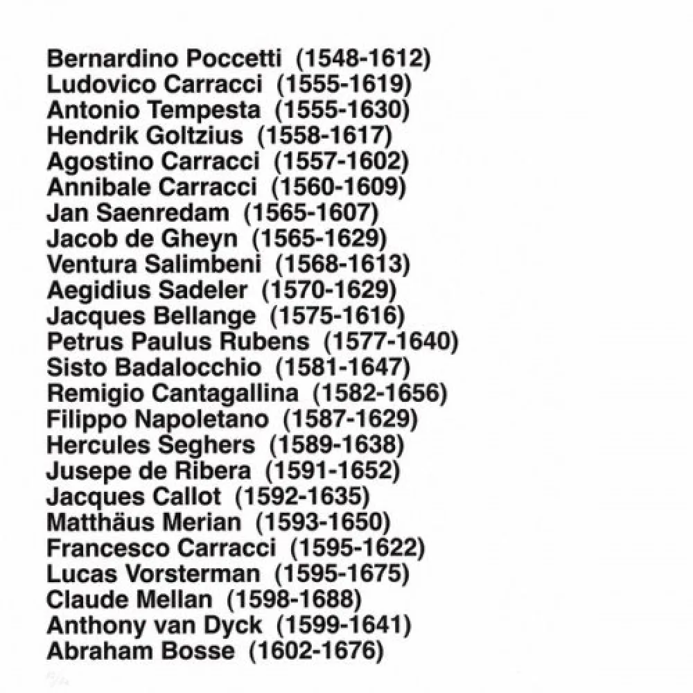 Lithografie Aballí - Portfolio HISTORY OF PRINTMAKERS (287 NAMES)