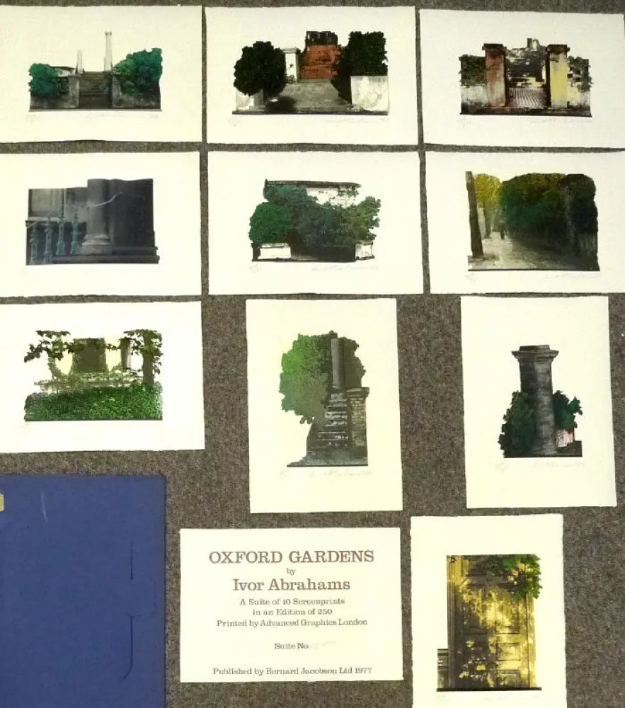 Zeefdruk Abrahams - Oxford Gardens I-X