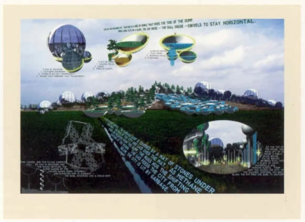 Lithografie Acconci - The City that Rides a Garbage Dump