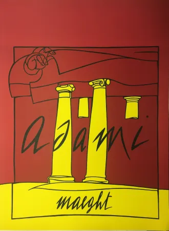 Lithografie Adami - ADAMI 1980 : Lithographie originale pour la Galerie Maeght.