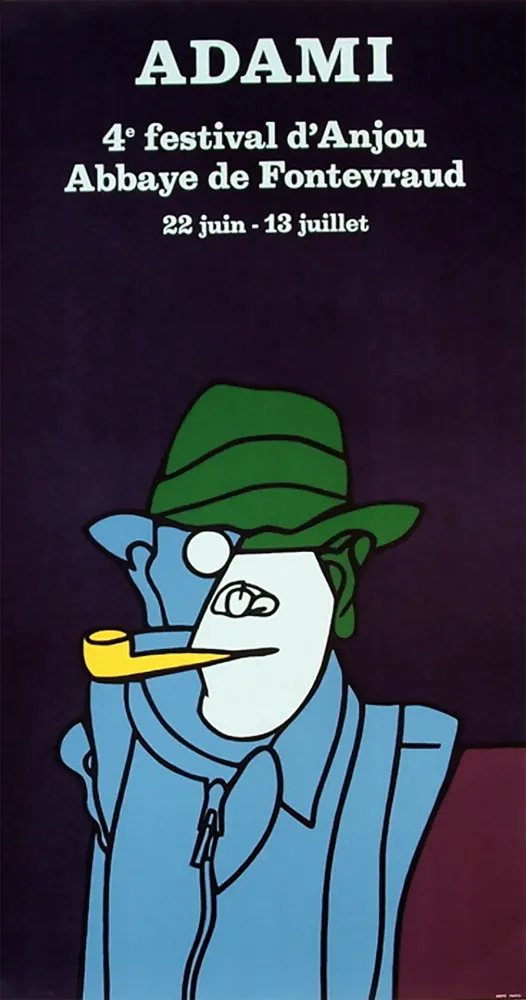 Lithografie Adami - ADAMI 78 : Exposition à l'Abbaye de Fontevraud (Affiche originale).