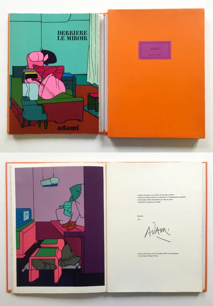 Geïllustreerd Boek Adami - ADAMI. Derrière le Miroir n° 188. Nov. 1970. TIRAGE DE LUXE SIGNÉ.