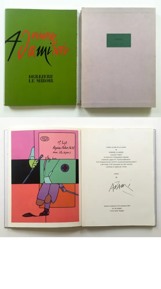 Geïllustreerd Boek Adami - ADAMI. Derrière le Miroir n° 206. Nov. 1973. TIRAGE DE LUXE SIGNÉ.