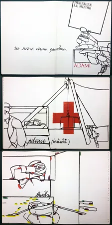 Geïllustreerd Boek Adami - ADAMI. Le voyage du dessin. DERRIÈRE LE MIROIR N° 214. Mai 1975.