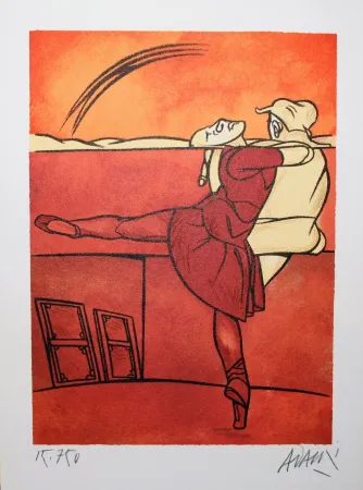 Lithografie Adami - Ballet
