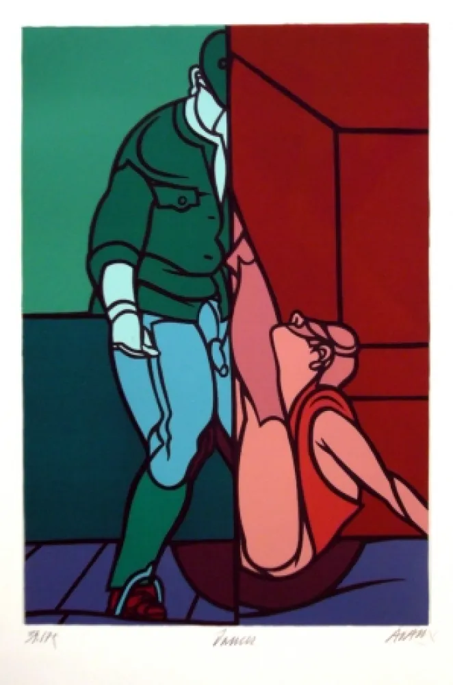 Lithografie Adami - Dancer