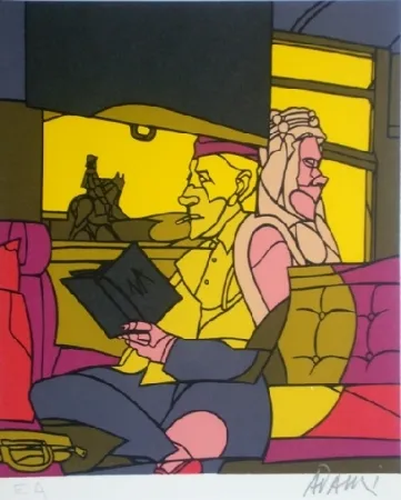 Lithografie Adami - Dancer