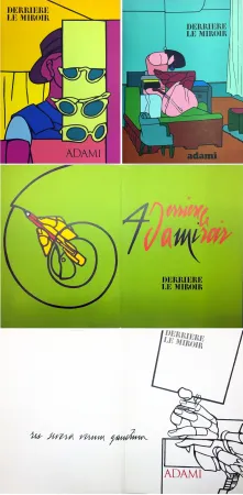 Geïllustreerd Boek Adami - DERRIÈRE LE MIROIR. ADAMI. Collection complète des 5 volumes de la revue consacrés à Valerio Adami (de 1970 à 1980).