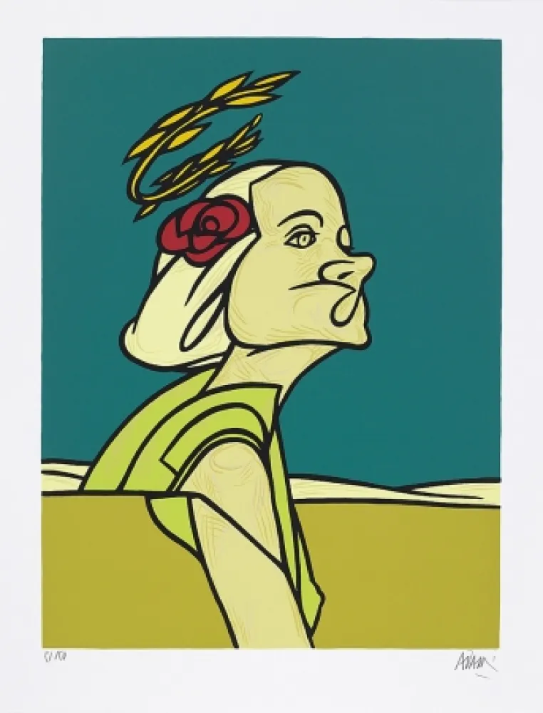 Zeefdruk Adami - Dialogue dans le paysage