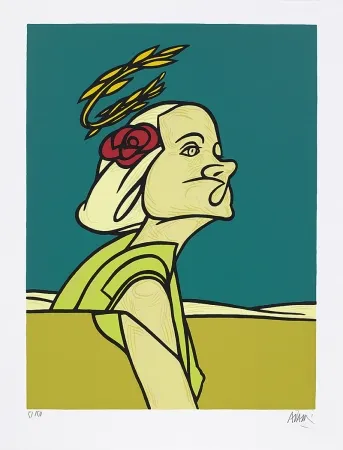 Zeefdruk Adami - Dialogue dans le paysage