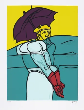 Zeefdruk Adami - Dialogue dans le paysage