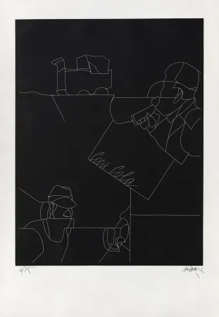 Gravure Adami - Disegno di un paesaggio