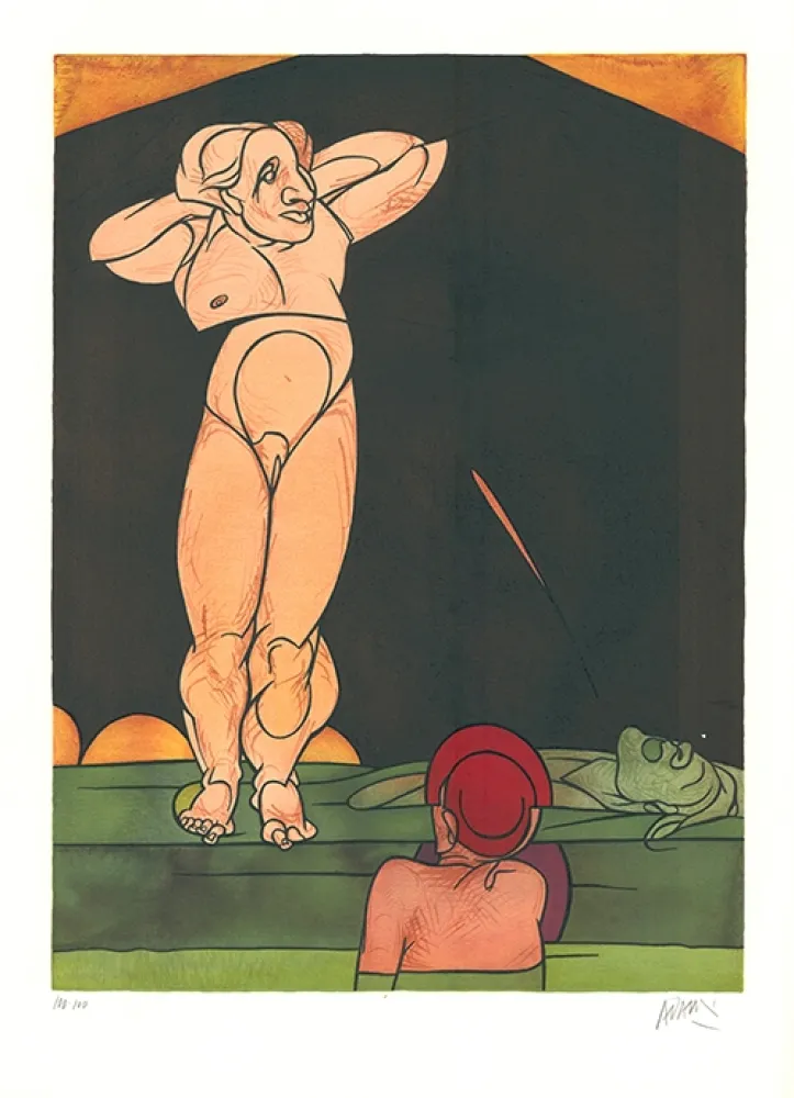 Lithografie Adami - Feuille de vigne