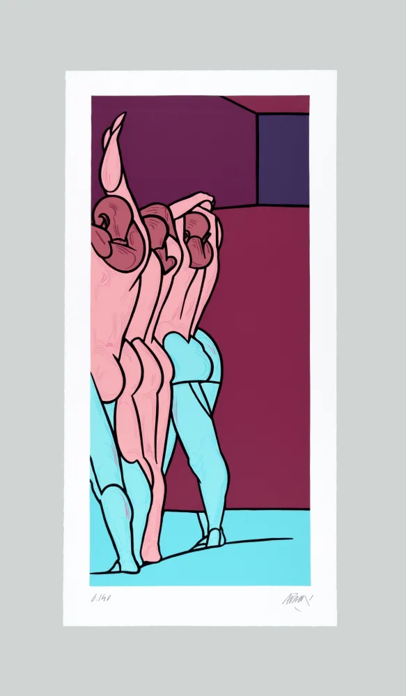 Lithografie Adami - Figure de dos